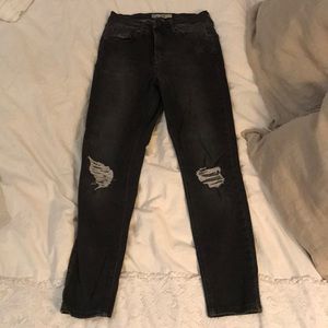 Topshop Moro Jamie ripped gray denim size W28